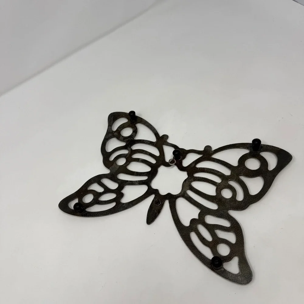 Leonard Silverplate‎ Butterfly Trivet Vintage Ornate Metal Wall Decor Hot Pad